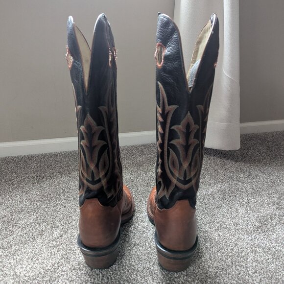 RARE Tony Lama 6014 Sunset Buckaroo Ol Buck Leather Boots - Picture 7 of 11